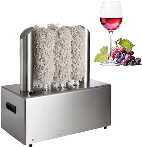 KJZQXYX Electric Wine Glass Polisher, Commercial Glass Washer Machine,Glass Washing Machine with 136℉ High Temperature Drying Function (8heads)