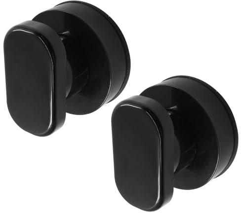 PHITUODA Paquete de 2 potentes manijas de cristal con ventosa para puerta de espejo, cajón de refrigerador, reposabrazos de pared, manija de ducha para bañera, cajón de cocina, perilla de ventosa,