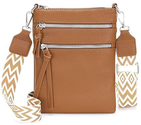 CazneJN handy umhängetasche damen, Handtasche crossbody bag damen tasche damen, klein handytasche mit geldbörse zum umhängen damen (Braun)