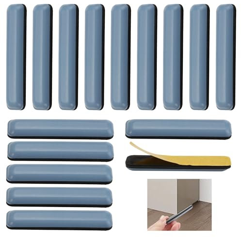 16 Pezzi Scivoli per Mobili in Teflon, Piedini per Mobili Autoadesivo in Teflon, 16 x 75 mm Rettangolo Cursori per Mobili Pesanti, Spessori per Mobili Adatte per Mobili Pesanti, Sedie, Tavoli, Tappeti