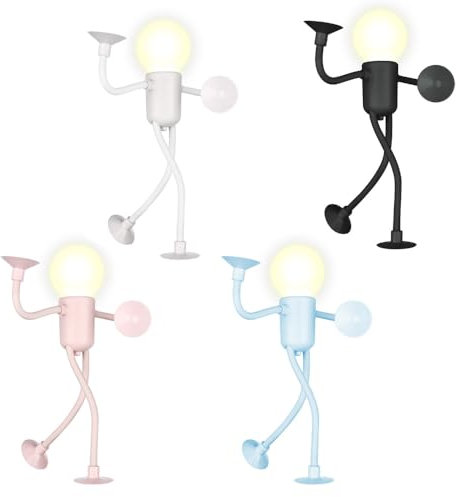 Veilleuse de Sport,2/4 Pièces Veilleuses de Forme Variable a Faire Soi-même,Amusantes avec Ventouse pour Chambre a Coucher,Salle de Bain,Couloir,Cuisine,Décorations de Noël,Ornement de Chambre