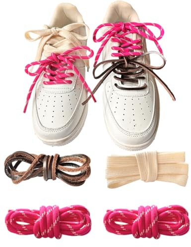 4 cordones para zapatos Air Force 1, cordones de cuerda de repuesto para Air Force One, New Balance, kit de cordones de colores mixtos, Multicolor-a, 100cm
