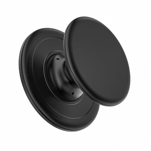 Juformin Magnetic Phone Mount, Foldable, Expandable, Compatible with Tablets, Includes Adapter Ring, Wireless Charging (Black)