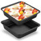 LUPATDY Set di 2 pirottini quadrati in acciaio inox con rivestimento antiaderente, piccole teglie da forno per lasagna/torta/toast, 22 x 22 x 5 cm