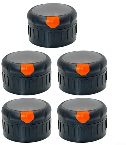 Besttoolifes 5 x Gasherdknöpfe, Grill-Gasherd-Schalterknopf, runde Grill-Einstellknöpfe, Ersatz für Grill-Gasgrills für Backofen (schwarzer Lederring)
