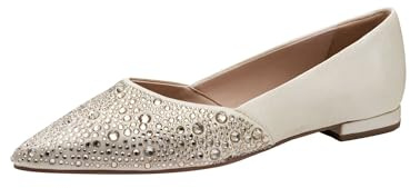 Tamaris Damen Ballerina flach, weiß, 42 EU