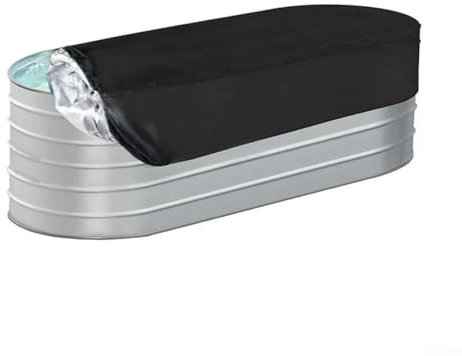 Cubierta de piscina ovalada al aire libre de tela Oxford impermeable con cordón para muebles de jardín 4 pies 6 pies 8 pies (240 x 60 x 30 cm)