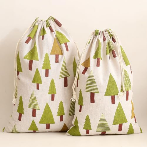 YIEUR 25 Stück Jutesäckchen Adventskalender Säckchen für Weihnacht Hochzeit Verlobung adventskalender, 13x18cm baumwolle groß Säckchen Weihnachten Adventskalender Geschenksäckchen