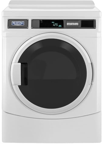 Maytag MDG28PRTGW 10.5kg Commercial Gas Vented Tumble Dryer – Heavy Duty Front Load, White, Durable Build, High-Capacity Drum, Commercial Laundry Use