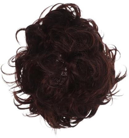 Yardenfun Kurzlockige Herrenperücke Braun Natürlich Wirkende Afro kunsthaar perücke Leicht und Pflegeleicht für Alltag Business und Halloween kostüm Realistische Kurze Locken für Männer