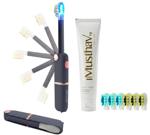 Foldable Travel Sonic Electric Toothbrush with Whitening Feature | Electric Toothbrush for Adults | Travel Toothbrushes