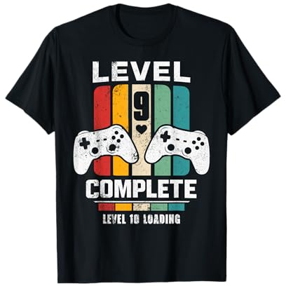 Vintage 9th Wedding Anniversary Him Her Level 9 Complete T-Shirt