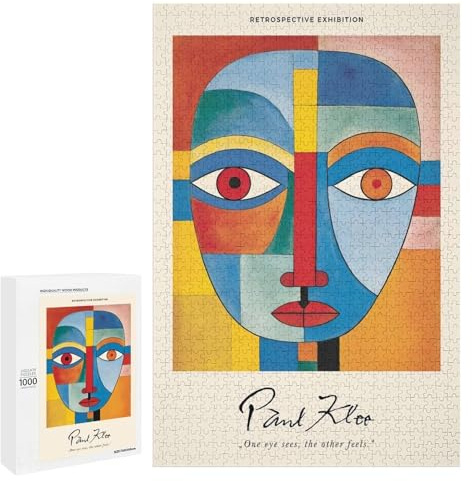 1000 PCS Puzzles Paul Klee Colorful Face Puzzles Für Teenager – Lustig Und Humorvoll, Jedes Teil Ist Einzigartig – Lernspielzeug 1000 PCS