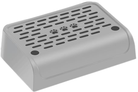 Pugermering Repose-Pieds pour Bac à Litière Marche pour Tapis Litière Accessoire Nettoyage Conception en PP Facile à Nettoyer Adapté à Litière Int, Argent