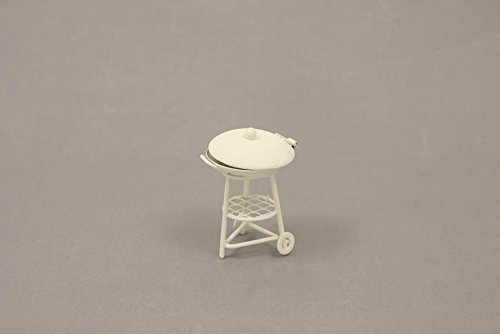 Unbekannt Miniatur Modell Minigarten, Grill, weiß Höhe ca. 6,3cm