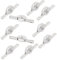 sourcing map Roulette de porte coulissante de placard de garde-robe de meuble 1.8 (46mm) Distance de trou argenté 10pcs