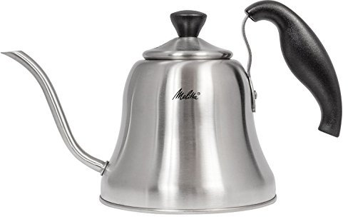 Melitta Handbrüh-Wasserkessel mit Schwanenhalsausguss, Edelstahl, 0, 7 Liter, 217649, Silber