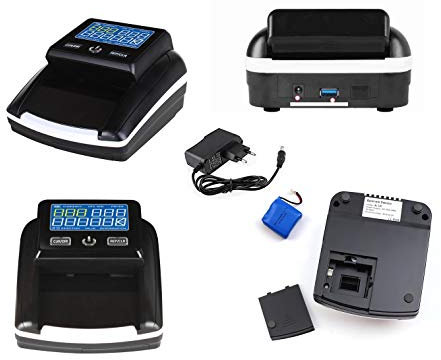 Detector de billetes actualizable portátil incluido también con batería o con cable detecta dinero Euro VERIFICACIÓN FALSI USB 2025