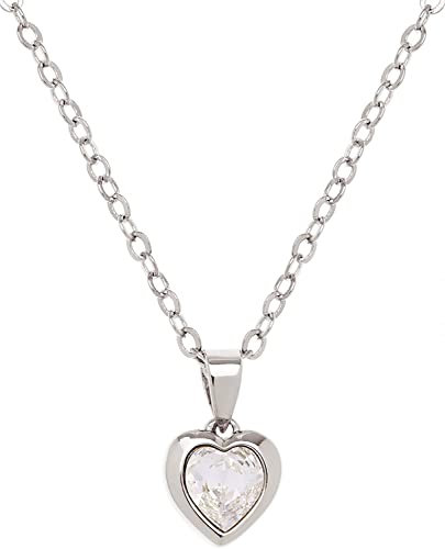 Ted Baker Hannela Herz-Anhänger mit Kette (Silberfarbend/Kristall)