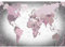 Runa Art Fototapete Weltkarte Modern Vlies Wohnzimmer Schlafzimmer - Made in Germany - Rosa Grau 9457010c