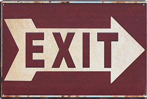 Visario Blechschild Bild EXIT 30x20cm 2337 Verschiedene Bilder, Wandbilder und Schilder zur Auswahl.