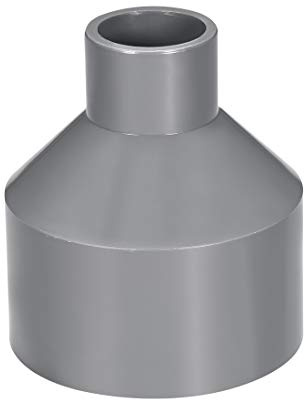 sourcing map DWV Rohrverschraubung PVC Rohr Verbinderstück 75mm x 32mm Grau