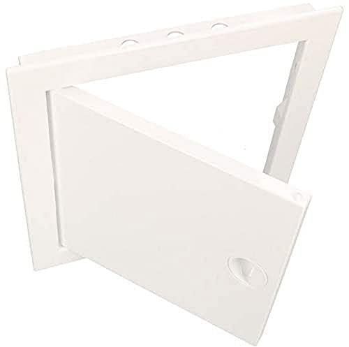 KOTARBAU® Puerta de inspección, 20 x 25 cm, Blanca de plástico ABS resistente, Panel de acceso, Compuerta de fácil acceso, Puerta de inspección, Trampilla para pared o techo