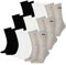 PUMA 18 Paar Socken Cush Crew Sportsocken Tennis Socken Unisex, Farbe:803 - grey/white/black, Socken & Strümpfe:35-38