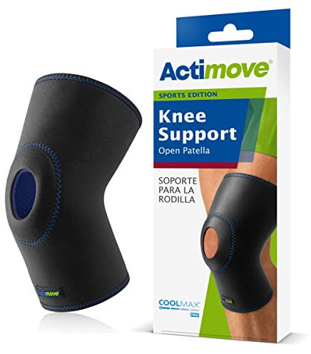 Actimove Kniebandage, offene Kniescheibe, Größe M, Schwarz