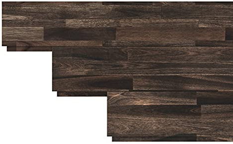 INTERBUILD Acacia panneau bois 0,8 m², lambris bois mural facile à installer pour les murs fonctionnels et les projets de bricolage dans le salon, la chambre, la cuisine, l'entrée pack de 5, expresso