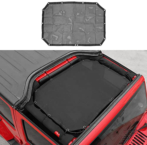 JeCar per Jeep JK Parasole Top Mesh Top Sun Shade JK Parasole Anteriore Protezione UV per Jeep Wrangler JK 2007-2018 Jeep Wrangler JK 2 porte e 4 porte