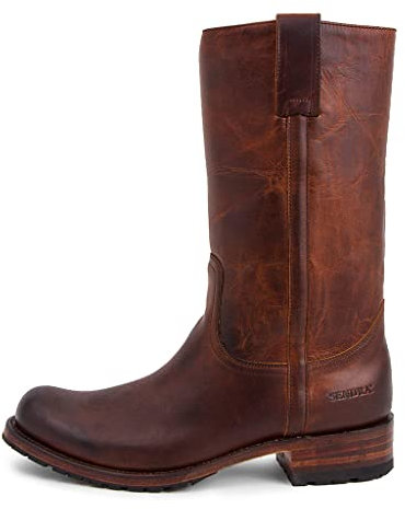 Sendra Boots - 3165 Stivali Camper da uomo con tacco e punta rotonda - Pelle marrone stile cowboy - Stivali alla moda - 42