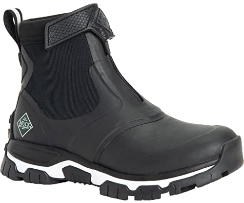 Muck Boots Women's Apex Mid Zip Performance Waterproof Ankle Boots, Black, 3
