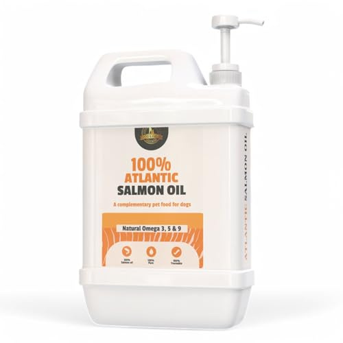 Dog & Field Atlantic Salmon Oil for Dogs, Cats & Pets - Omega 3 Fish Oil, Health Supplements for Joint Care, Immune Support, & Healthy Skin & Coat. Pet Food Supplement (5 Litre)