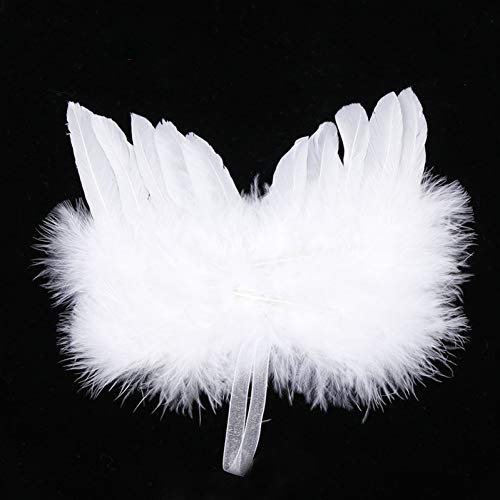 10pcs Christmas Baubles,Angel Wing White Feather Lovely Chic Angel Christmas Tree Decoration Hanging Ornament for Party Wedding,Xmas Ornaments for Christmas Tree Pendant Holiday Party