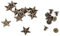 Oumefar 10 Pièces Vis étoile en Métal Clou Rivet Goujon Rivet Pointe Vis pour Cuir Artisanat Ceinture Sacs Chaussures Bricolage Décoration(14mm convex bronze)