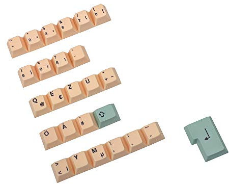 YMDK Hami Melon DYE-Sublimated PBT KEYCAP Set for MX Mechanical Keyboard (Deutsches ISO Kit)