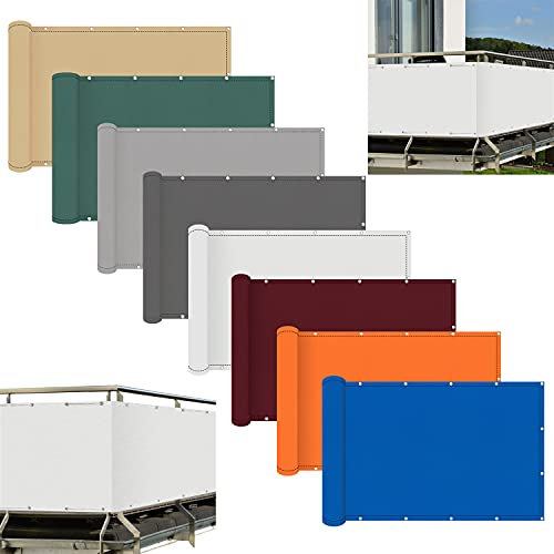 Brise Vue Occultant 60x1300cm avec Attaches De CâBle Protection Contre Les Regards pour Balcon Protection Contre Les Regards pour Jardin, Balcon ou Terrasse
