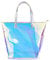 Lurrose 1Pc Holographische Tote Tasche Bunte Schulter Tasche Hand Tasche für Shopping Strand Workout Casul Verwenden (Farbe Sortiert)