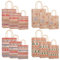 12 Stück Geschenktüten Weihnachten, Weihnachtstüten Papier, Papiertüten Weihnachten Aus Kraftpapier Mit Henkel, Geschenktaschen Weihnachte, Geschenkverpackung Partybedarf - 4 Muster,3 Größe (C)