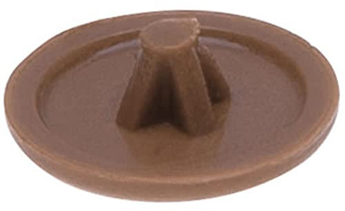 Light Walnut Plastic Сap Сovers for Screw with Phillips, Pozidriv, Square-X Head Plastic Covers Caps for Screw Self Tapping Screws (Pack of 100) Size - 12mm