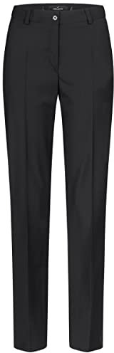 Hechter Paris Tailored Damen Business-Anzughose Modern Fit Schurwollmix, Bekleidungsgröße: 46, Farbe: schwarz