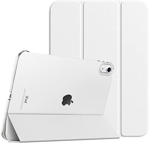 TiMOVO Case for iPad (A16) 11th Generation 11 Inch 2025/iPad 10th Generation 10.9 Inch 2022, Slim Stand Cover with Hard Translucent Back, Support Touch ID, Auto Wake/Sleep, White