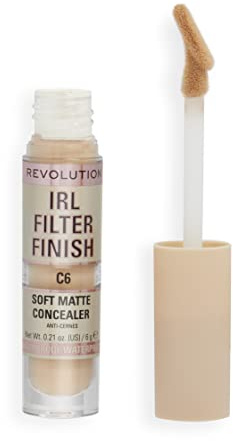 Makeup Revolution, IRL Filter Finish Concealer, Medium to Full Coverage, C6, 6g