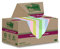 Post-it Super Sticky 100% Recycled Notes, Pack of 12 Pads, 70 Sheets per Pad, 47.6 mm x 47.6 mm, Pink, Green, Blue, Purple, Yellow - Extra Sticky Notes Made from 100% Recycled Paper
