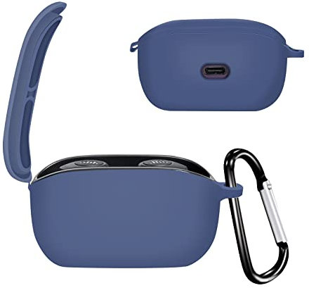 GMUJIAO Hülle für JBL Wave 100 TWS,Soft Skin Silikon Hülle,Stoßfeste Silikon Case Schutzhülle for JBL Wave 100 TWS,JBL Wave 100 TWS Schutzhülle[Stoßfeste]-Blau