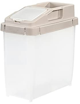 KALUROIL 10 L Contenitore per Alimenti Sfusi, Coperchio Dosatore Regolabile, Plastica priva di BPA, Bianco