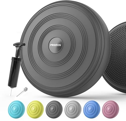 PROIRON Ballsitzkissen, Balance Kissen 33cm, Sitzkissen Orthopädisch für Aufrechte Körperhaltung, Fitness, Gleichgewichts- und Krafttraining inkl. Pumpe
