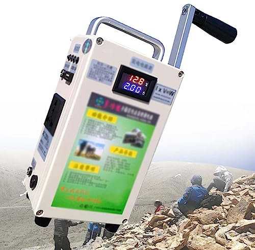 SACLMD Portátil Generador Eléctrico de Emergencia 500w Generador De Manivela Estación De Energía Energía Al Aire Libre Energía De Emergencia Manual Portátil