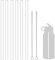 WK ieason Replacement Plastic Straws Reusable Drinking Starws Compatible with Hydro Flask Water Bottle 18-64oz and Other Brands with 2 Straw Brushes, Non Toxic Clear Straws